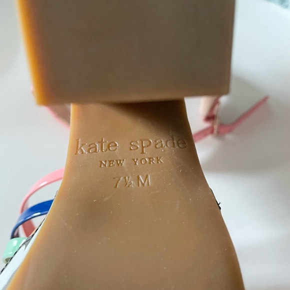 ❤️ AUTHENTIC Kate Spade Pink and Multicolor Floral Platform Heels ❤️ - Picture 5 of 5